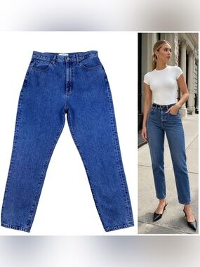 SLVRLAKE Beatnik High Rise Ankle Jeans Size 32 Tapered Straight Preppy USA